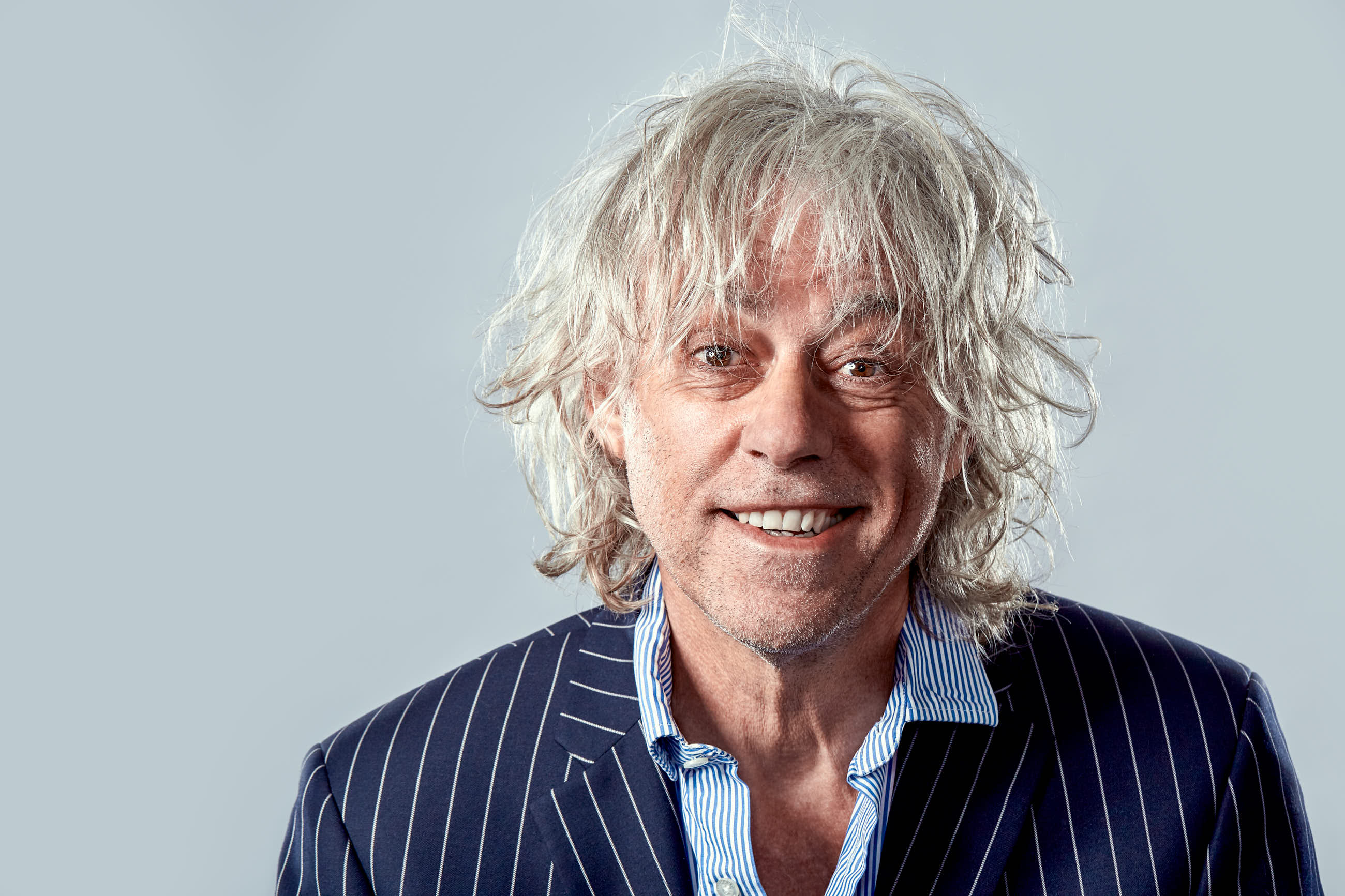 a portrait of Bob Geldof by Jack Terry, all rights reserved